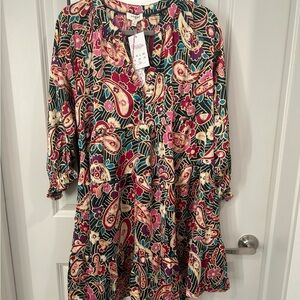 Umgee Multicolor Paisley Mini Dress